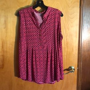 Dress Barn Popover Sleeveless Blouse 1x